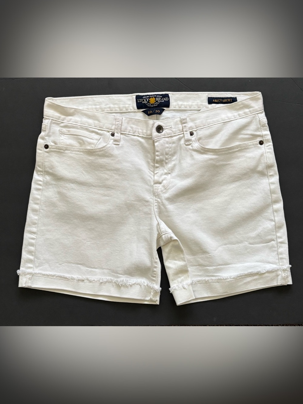 Lucky Brand Women’s White Denim Cutoff Shorts Size 10/30